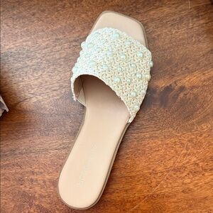 BCBGeneration Women's Cream Embellished Sandals